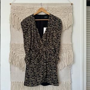 Bardot Tracey Twist Animal Print Dress NWT